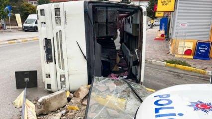 Yozgat’ta feci kaza: Personel taşıyan servis otobüsü devrildi
