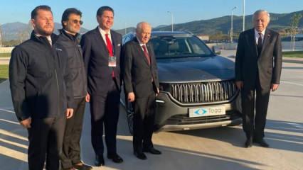 Devlet Bahçeli ve Mustafa Şentop yerli otomobil TOGG'u test etti!