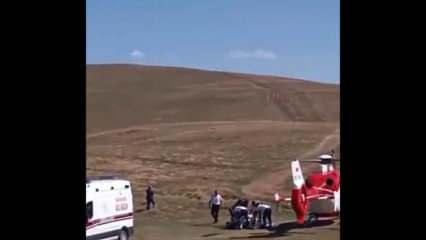 Yaralı vatandaş ambulans helikopter ile kurtarıldı!