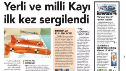 Yerli ve milli 'Kayı' ilk kez sergilendi - 29 Ekim Gazete manşetleri