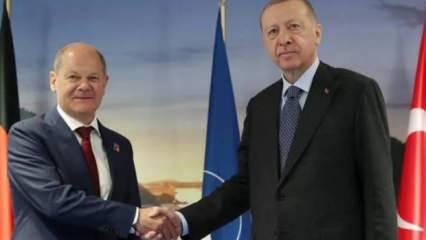 Cumhurbaşkanı Erdoğan Almanya Başbakanı Scholz ile görüştü