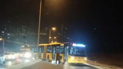İETT otobüsü yüzünden trafik adeta felç oldu!