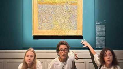 İklim aktivistleri bu kez Van Gogh tablosunu hedef aldı