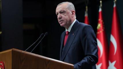 Cumhurbaşkanı Erdoğan'dan şehit askerlerin ailelerine taziye mesajı