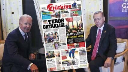 16 Kasım Çarşamba gazete manşetleri - Joe Biden Erdoğan'a F-16 sözü verdi