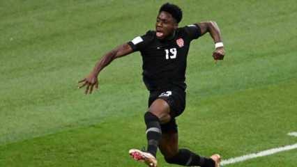 Alphonso Davies'den tarihi başarı! Kanada'nın ilk, D&uuml;nya Kupası'nın en erken gol&uuml;