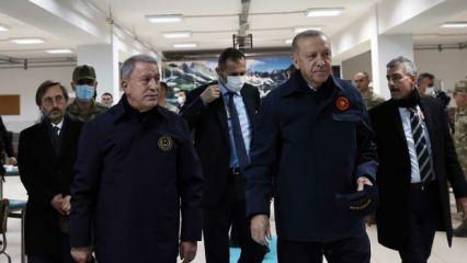 Cumhurbaşkanı Erdoğan sınırda görevli askerlere hitap etti