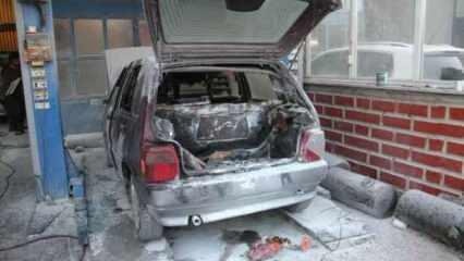 LPG’li otomobil tamiratı sırasında korkunç patlama! Patron ve yanındakiler yaralandı