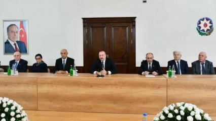 Aliyev: "Doğal kaynaklarımızı sömürenler uluslararası hukuk normuna göre suçludur"
