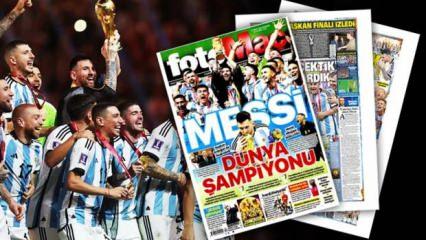 Arjantin'in zaferi gazete manşetlerinde