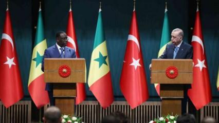  Cumhurbaşkanı Erdoğan ile Senegal Cumhurbaşkanı Sall'dan ortak açıklama