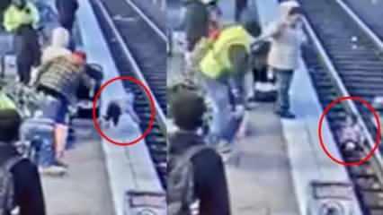 3 yaşındaki çocuğu tren raylarına attı, oturup sakince izledi