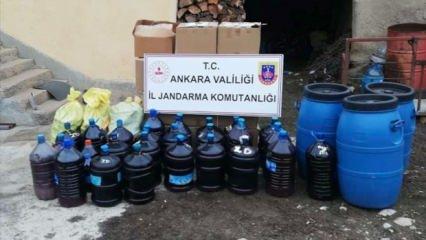 Ankara'da 2 bin litre sahte içki ele geçirildi