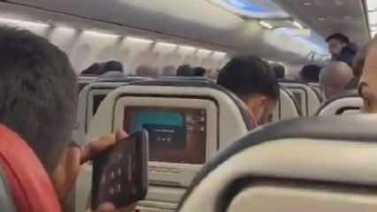Trabzon Havalimanı'nda panik anları! Yolcuların telefonuna o görseli gelince...