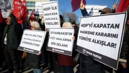 Vatan Partisi, HDP'nin kapatılması için AYM önünde eylem başlattı