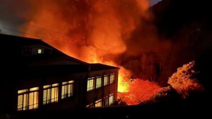 Japonya’da  korkutan yangın!100 kişi alevlerin ortasında kaldı