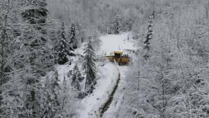 Kastamonu'da yoğun kar: 7 köye ulaşım sağlanamıyor