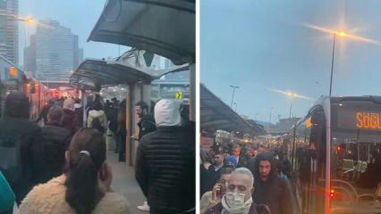 Uzunçayır durağında metrobüs arızaları vatandaşı mağdur etti!