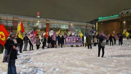 Finlandiya'da PKK yandaşlarından Türkiye karşıtı gösteri