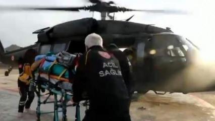 Tunceli'de askeri helikopter, kalp hastası için havalandı