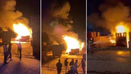 Gebze'de korkutan yangın: Palet imalathanesine sıçradı!