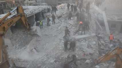 Halep'te 5 katlı bina çöktü: 10 ölü