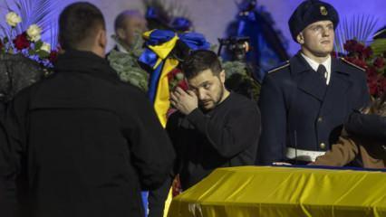 Ukrayna'da helikopter kazasında ölenler için cenaze töreni düzenlendi
