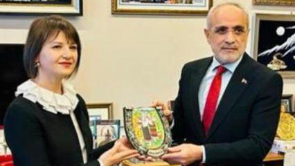 Cumhurbaşkanı Başdanışmanı Yalçın Topçu,  Ivanna Köksal'ı kabul etti
