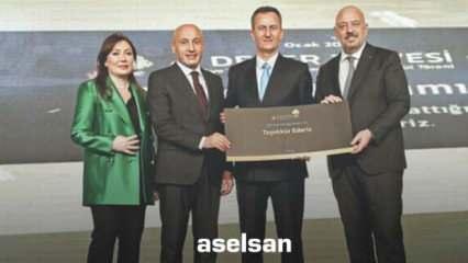 ASELSAN Türkiye'ye değer katan markalar töreninde ödül aldı