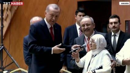 Bayburtlu Alime Nine'yle Erdoğan'ın diyalogu yüzleri gülümsetti