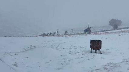 Uludağ’da lapa lapa kar yağışı! Yarım metreye yaklaştı