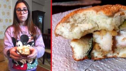 Adana’da mide bulandıran görüntü: Küçük kızın aldığı hamburgerden tırtıl çıktı!