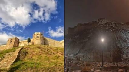 Büyük deprem sonrasi Gaziantep Kalesi hasar gördü