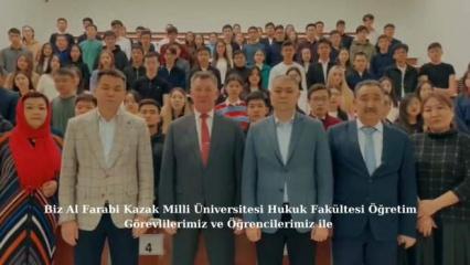 Kazak öğretim görevlileri, 1 günlük maaşlarını Türkiye'ye bağışladı