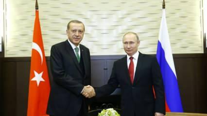 Rusya Devlet Başkanı Putin, Cumhurbaşkanı Erdoğan'la görüştü