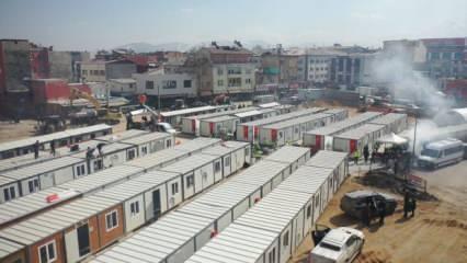 Elbistan'daki "konteyner çarşı"nın kurulumu yüzde 90 tamamlandı