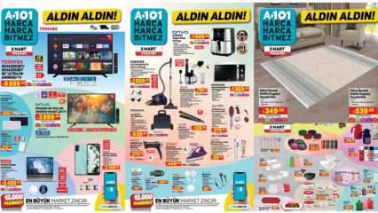 A101 3 Mart 2023 Aktüel Katalog Fiyatları! Mikrodalga fırın, tekstil, züccaciye, elektronik...