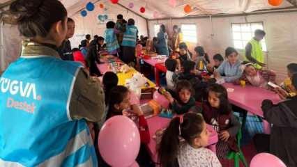 TÜGVA deprem bölgesinde "anne ve çocuk çadırları" ile psikososyal destek veriyor