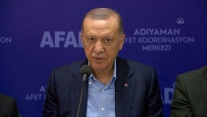 Cumhurbaşkanı Erdoğan "Adıyaman'dan helallik istiyorum" dedi...
