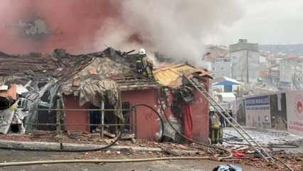 Son Dakika: Şişli'de gecekonduda patlama ve yangın!