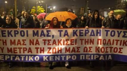 Yunanistan'da tren kazasında bilanço artıyor! İşçilerin Militan Cephesi'nden protesto
