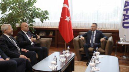 Fuat Oktay, Anavatan Partisi Genel Başkanı İbrahim Çelebi ile buluştu