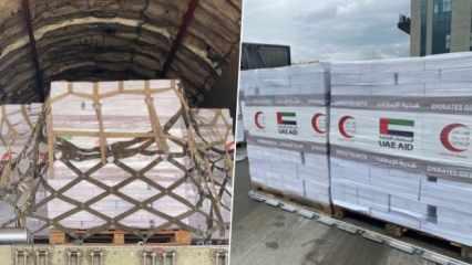  BAE'den depremzedelere 500 tonluk 'Ramazan' yardımı! İlk uçak indi 
