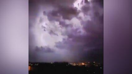Kilis’te korkutan görüntüler: Süper hücre fırtınası