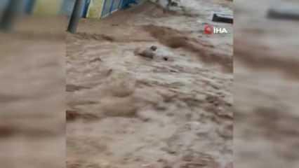 Şanlıurfa'da sel felaketi! Bir vatandaş böyle sürüklendi