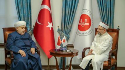 Diyanet İşleri Başkanı Erbaş, Kafkas Müslümanları İdaresi Başkanı Paşazade'yle görüştü