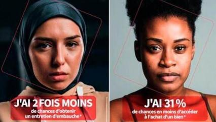 Fransa'da ayrımcılığa karşı çarpıcı afiş