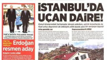 İstanbul'da uçan daire - Gazete manşetleri