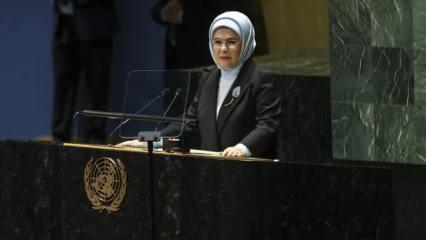Emine Erdoğan'dan BM Genel Kurulu'nda dünyaya çağrı