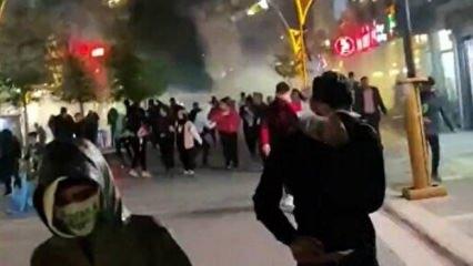 Mardin'de teröristbaşı Öcalan lehine slogan atan HDP’lilere polis müdahalesi